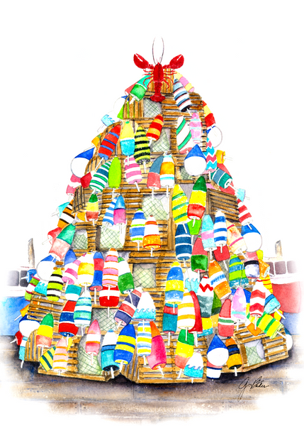 STONINGTON LOBSTER TRAP TREE CHRISTMAS TREE ORNAMENTS