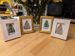 CHRISTMAS TREE IN A DINGHY Framed Ornaments