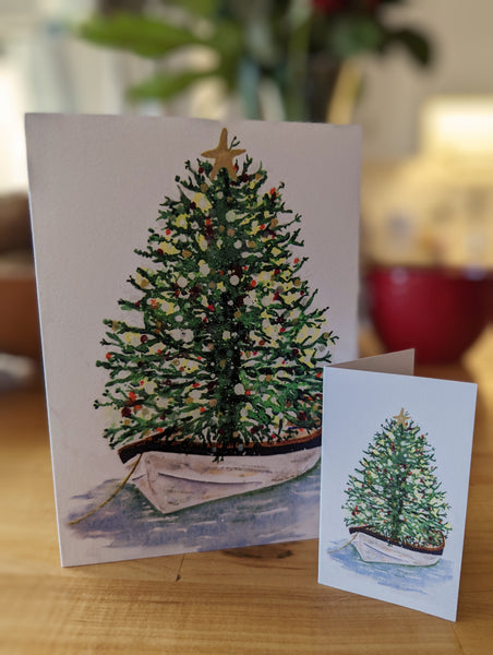 LOBSTER TRAP TREE HOLIDAY CARD 5 X 7