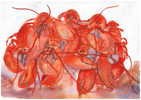 LOBSTAH PILE NOTECARDS {3.5x5”} set of 8