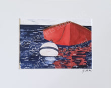 Load image into Gallery viewer, RED BOAT BLUE SEAS
