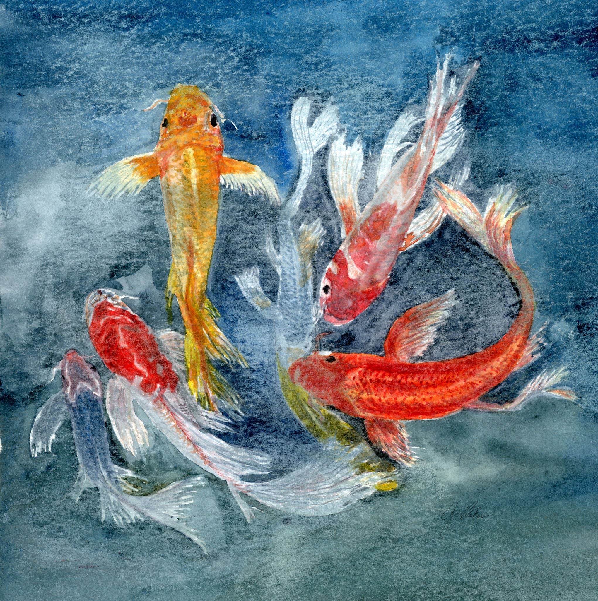 SWIRLING KOI